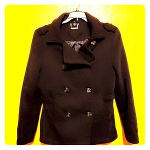 Black pea coat sz xl